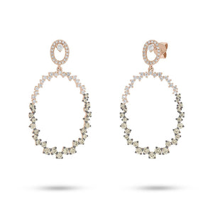 1.45CT WHITE & CHAMPAGNE DIAMOND EARRING