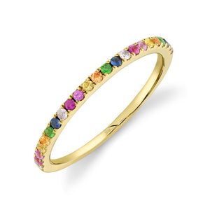 0.28CT MULTI-COLOR STONE LADY'S BAND