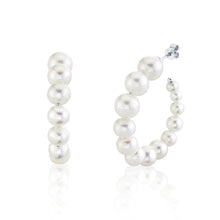 Load image into Gallery viewer, CULTURED PEARL HOOP EARRING
