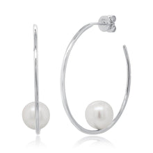 Load image into Gallery viewer, CULTURED PEARL HOOP EARRING
