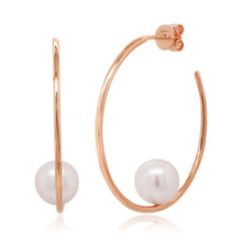 Load image into Gallery viewer, CULTURED PEARL HOOP EARRING
