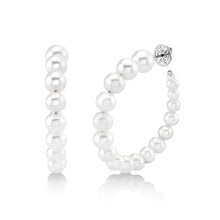 Load image into Gallery viewer, CULTURED PEARL HOOP EARRING
