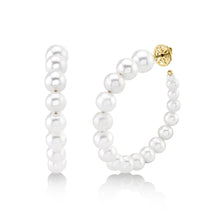 Load image into Gallery viewer, CULTURED PEARL HOOP EARRING
