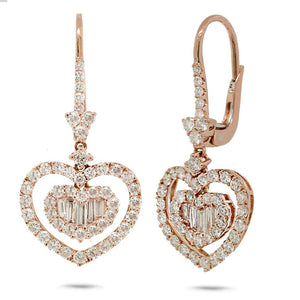 1.76CT DIAMOND HEART EARRING