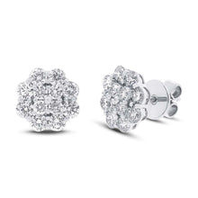 Load image into Gallery viewer, 1.97CT DIAMOND CLUSTER STUD EARRING
