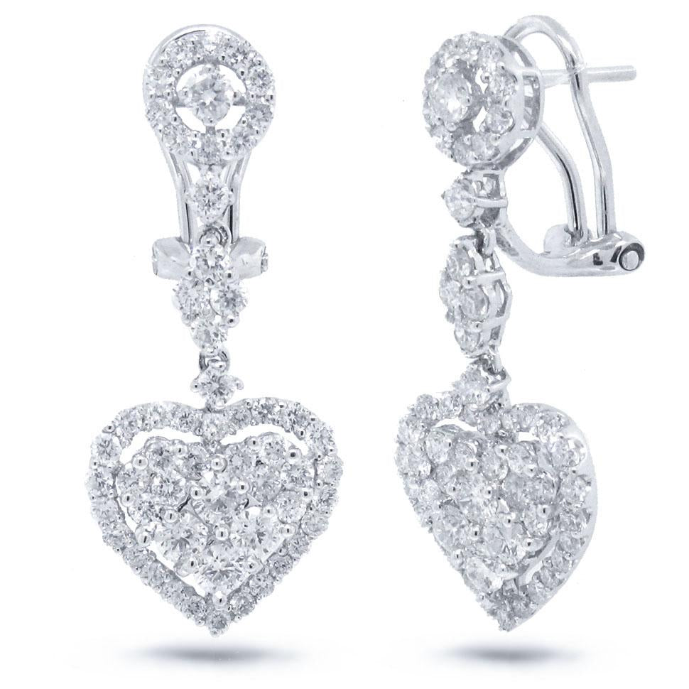 2.37CT DIAMOND HEART EARRING