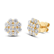 Load image into Gallery viewer, 1.97CT DIAMOND CLUSTER STUD EARRING
