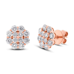 1.97CT DIAMOND CLUSTER STUD EARRING