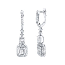 Load image into Gallery viewer, 1.27CT DIAMOND BAGUETTE EARRING
