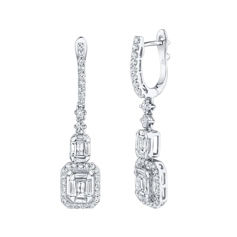 1.27CT DIAMOND BAGUETTE EARRING