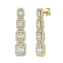 Load image into Gallery viewer, 3.19CT DIAMOND BAGUETTE EARRING
