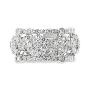 2.74CT DIAMOND FLOWER RING