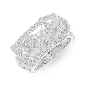 2.74CT DIAMOND FLOWER RING