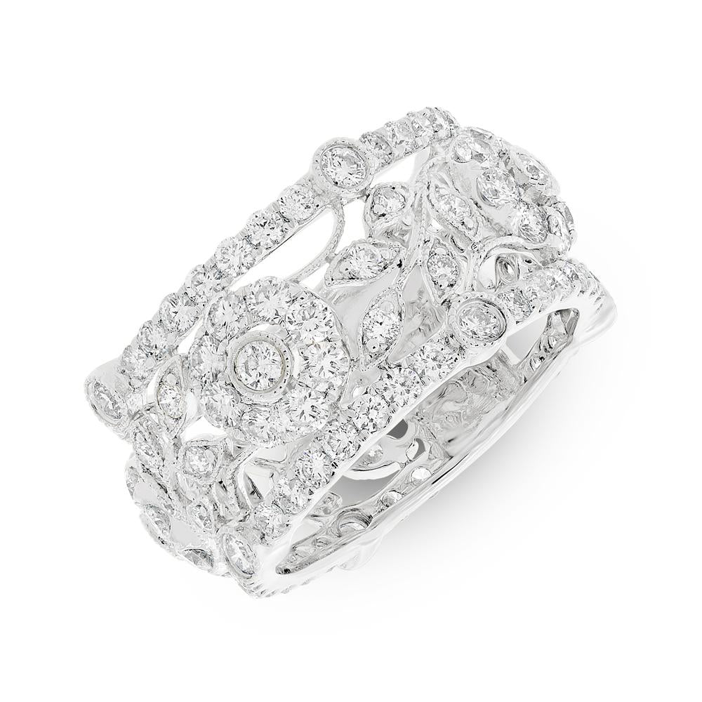 2.74CT DIAMOND FLOWER RING