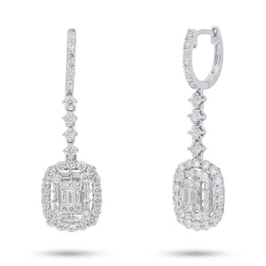 1.95CT DIAMOND BAGUETTE EARRING