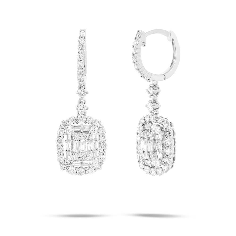 1.85CT DIAMOND BAGUETTE EARRING