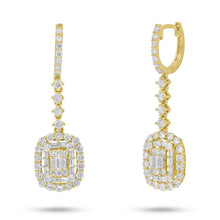 Load image into Gallery viewer, 1.95CT DIAMOND BAGUETTE EARRING
