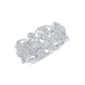 1.26CT DIAMOND LEAF RING