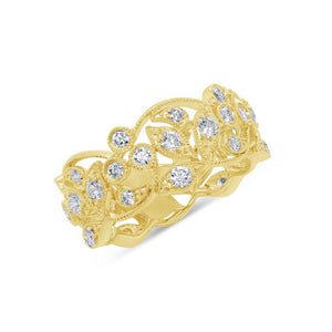 1.26CT DIAMOND LEAF RING