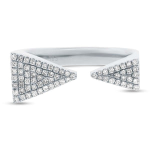 0.22CT DIAMOND PAVE TRIANGLE RING