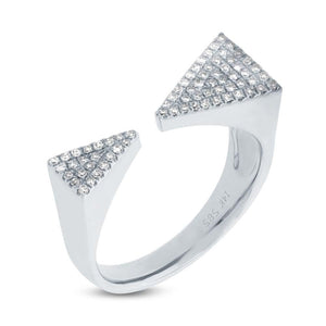 0.22CT DIAMOND PAVE TRIANGLE RING