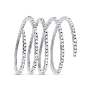 0.36CT DIAMOND SPIRAL RING