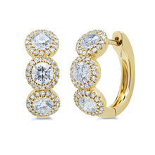 Load image into Gallery viewer, 1.50CT DIAMOND HUGGIE EARRING
