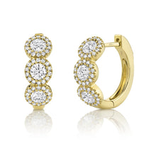 Load image into Gallery viewer, 1.10CT DIAMOND HUGGIE EARRING
