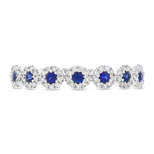 Load image into Gallery viewer, 0.16CT DIAMOND &amp; 0.20CT BLUE SAPPHIRE BAND
