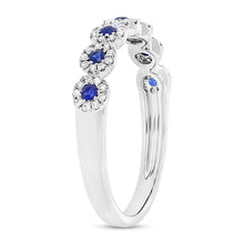 Load image into Gallery viewer, 0.16CT DIAMOND &amp; 0.20CT BLUE SAPPHIRE BAND
