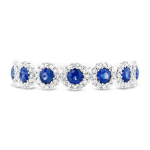 Load image into Gallery viewer, 0.26CT DIAMOND &amp; 0.70CT BLUE SAPPHIRE BAND
