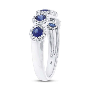 0.20CT DIAMOND & 0.70CT BLUE SAPPHIRE BAND