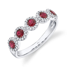 Load image into Gallery viewer, 0.20CT DIAMOND &amp; 0.66CT RUBY BAND
