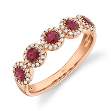 Load image into Gallery viewer, 0.20CT DIAMOND &amp; 0.66CT RUBY BAND
