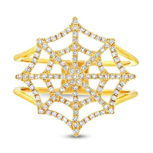 Load image into Gallery viewer, 0.32CT DIAMOND SPIDER WEB RING
