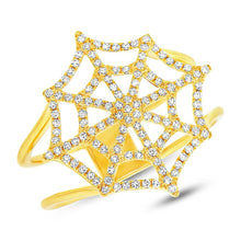 Load image into Gallery viewer, 0.32CT DIAMOND SPIDER WEB RING
