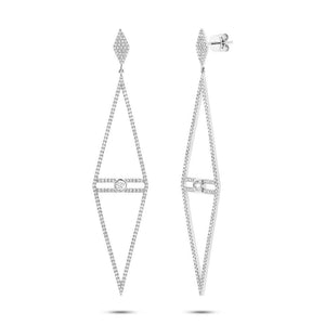 1.19CT DIAMOND TRIANGLE EARRING