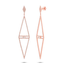 Load image into Gallery viewer, 1.19CT DIAMOND TRIANGLE EARRING
