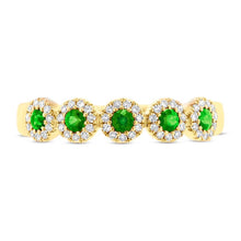 Load image into Gallery viewer, 0.16CT DIAMOND &amp; 0.30CT GREEN GARNET BAND
