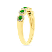 Load image into Gallery viewer, 0.16CT DIAMOND &amp; 0.30CT GREEN GARNET BAND
