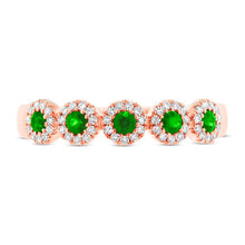 Load image into Gallery viewer, 0.16CT DIAMOND &amp; 0.30CT GREEN GARNET BAND
