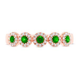 0.16CT DIAMOND & 0.30CT GREEN GARNET BAND