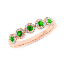 Load image into Gallery viewer, 0.16CT DIAMOND &amp; 0.30CT GREEN GARNET BAND
