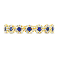 Load image into Gallery viewer, 0.16CT DIAMOND &amp; 0.20CT BLUE SAPPHIRE BAND
