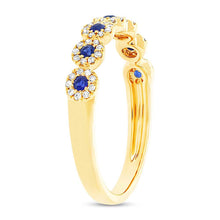 Load image into Gallery viewer, 0.16CT DIAMOND &amp; 0.20CT BLUE SAPPHIRE BAND
