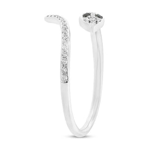 0.20CT BLACK & WHITE DIAMOND SNAKE RING