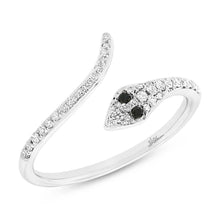 Load image into Gallery viewer, 0.20CT BLACK &amp; WHITE DIAMOND SNAKE RING
