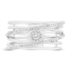 0.21CT DIAMOND BRIDGE RING