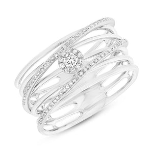 0.21CT DIAMOND BRIDGE RING