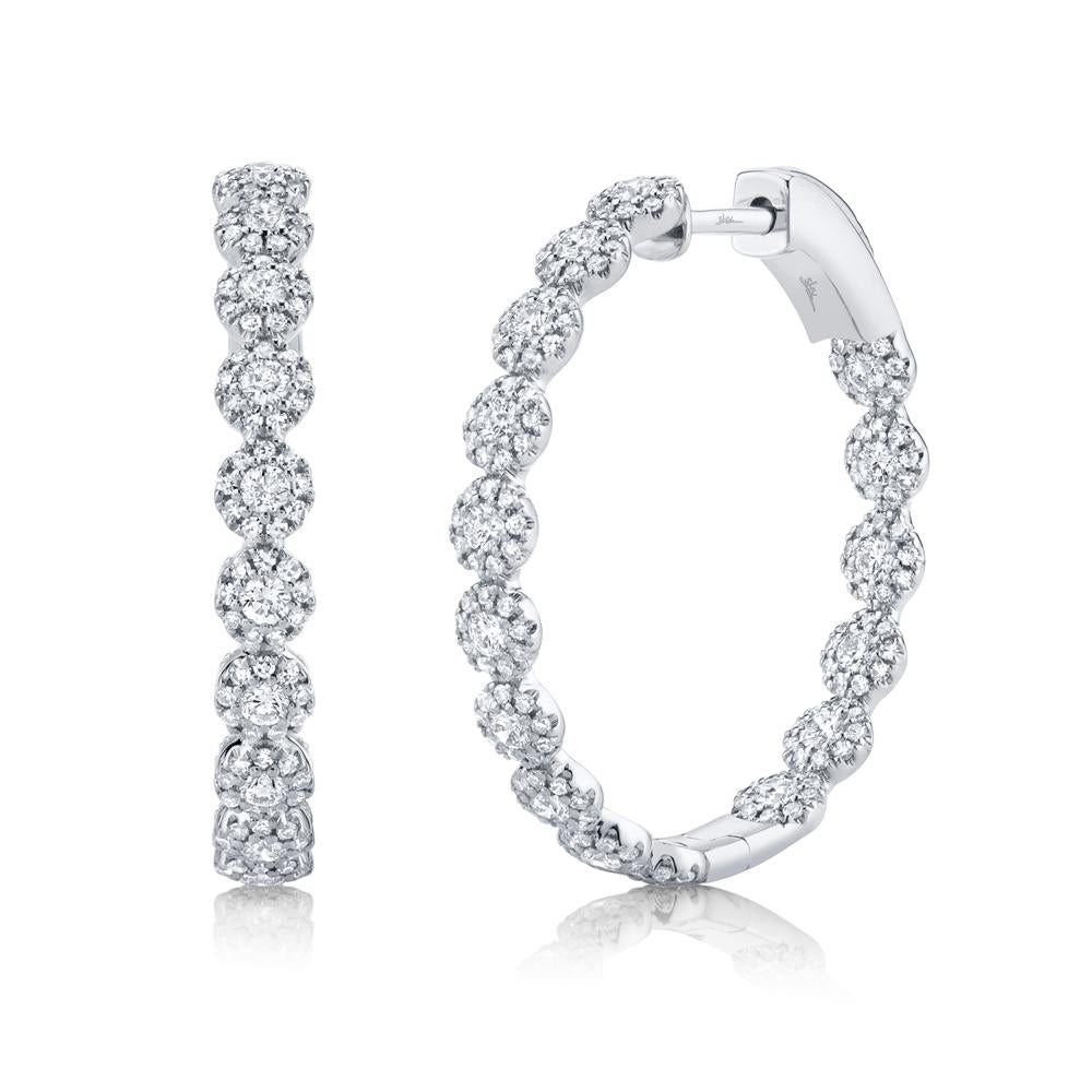 1.58CT DIAMOND HOOP EARRING